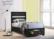 Coaster Miranda 51-inch Wood Twin Storage Panel Bed Black
