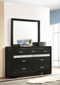 Coaster Miranda 7-drawer Dresser with Mirror Black