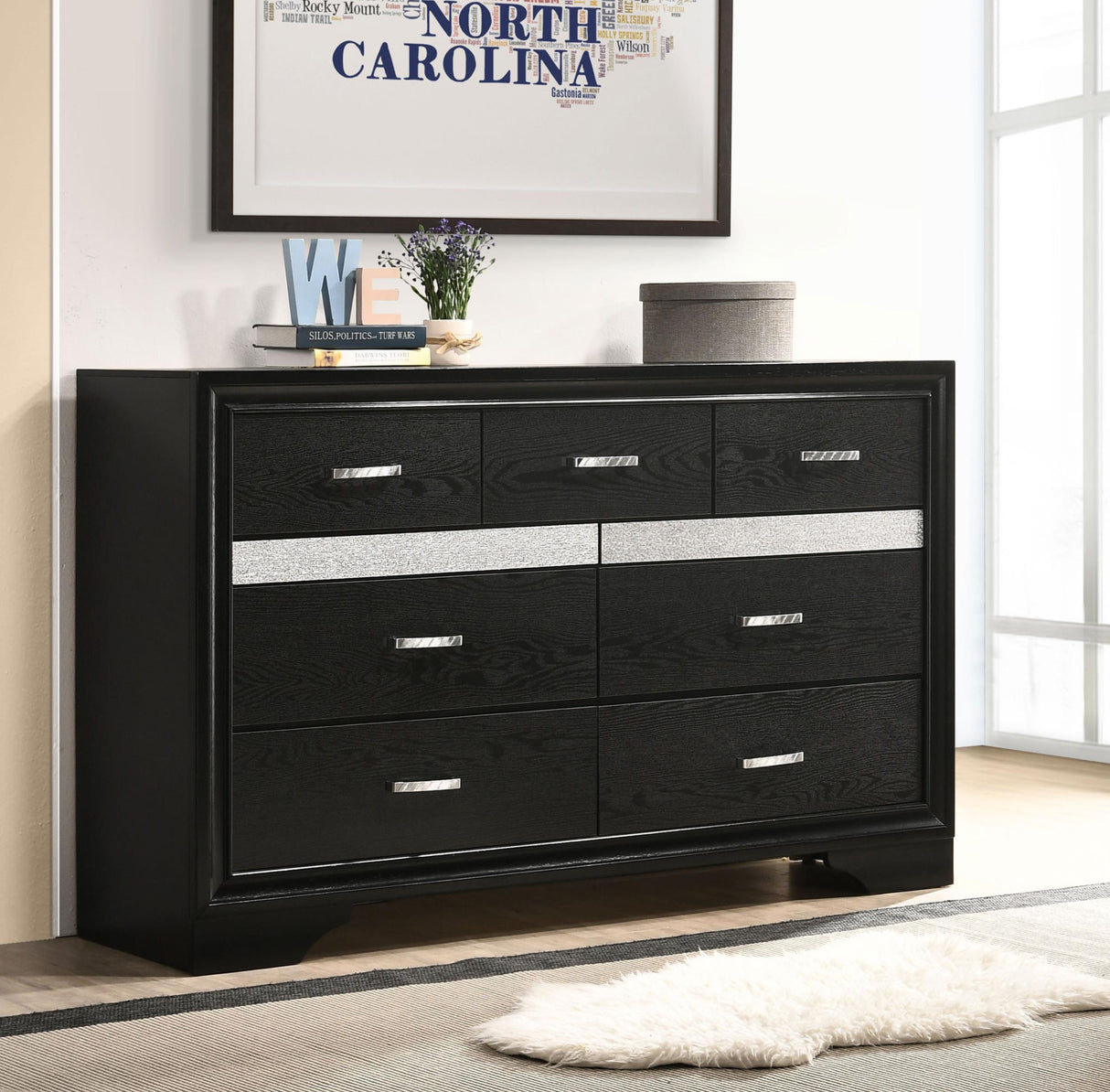Coaster Miranda 7-drawer Dresser Black