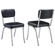 Coaster Retro Upholstered Dining Side Chair Black (Set of 2)