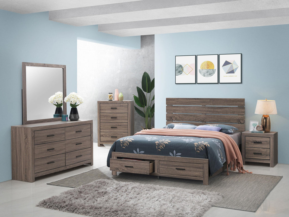 Coaster Brantford 5-piece Eastern King Bedroom Set Barrel Oak