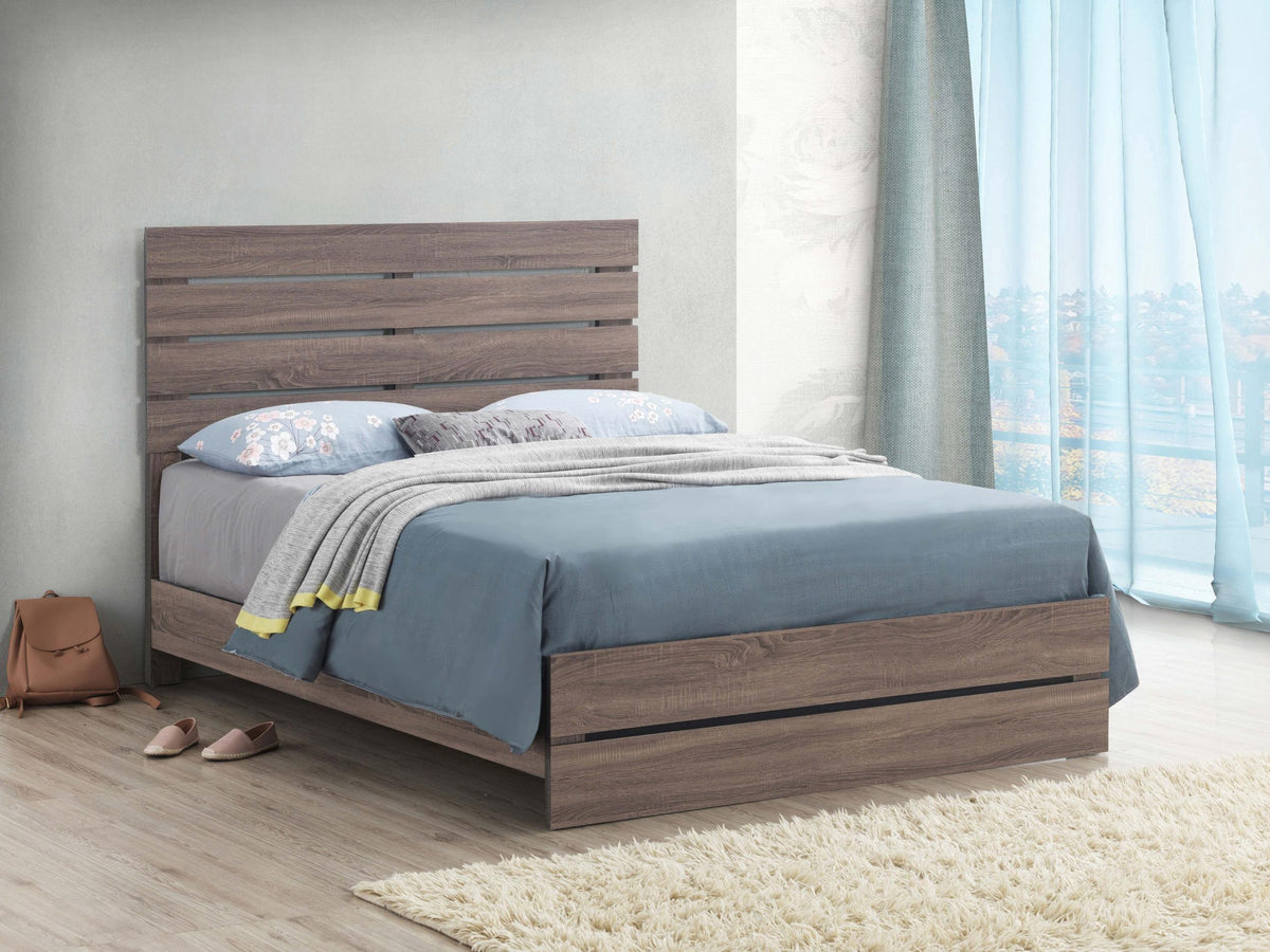 Coaster Brantford Wood Eastern King Panel Bed Barrel Oak