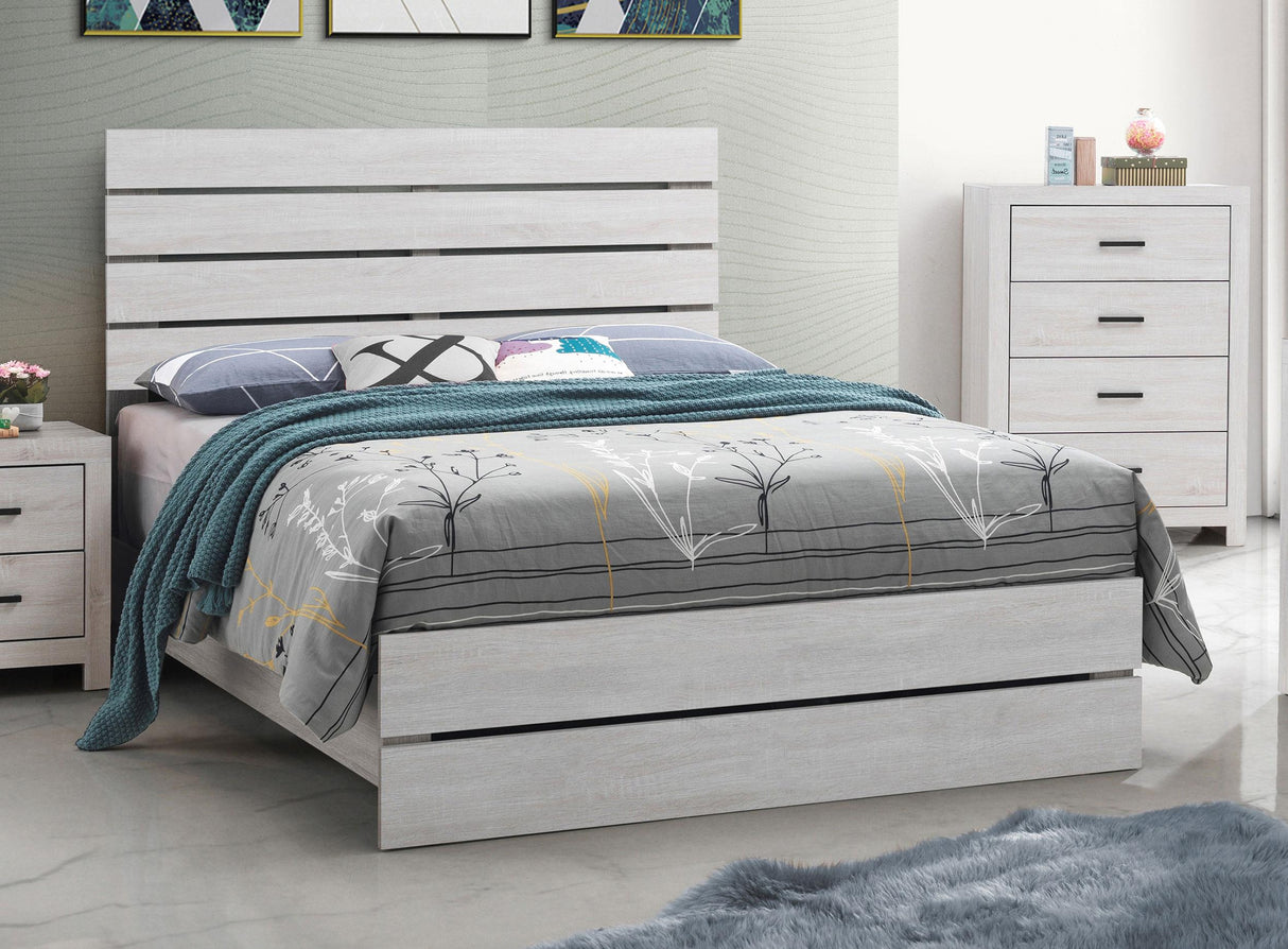 Coaster Brantford Wood Eastern King Panel Bed Coastal White