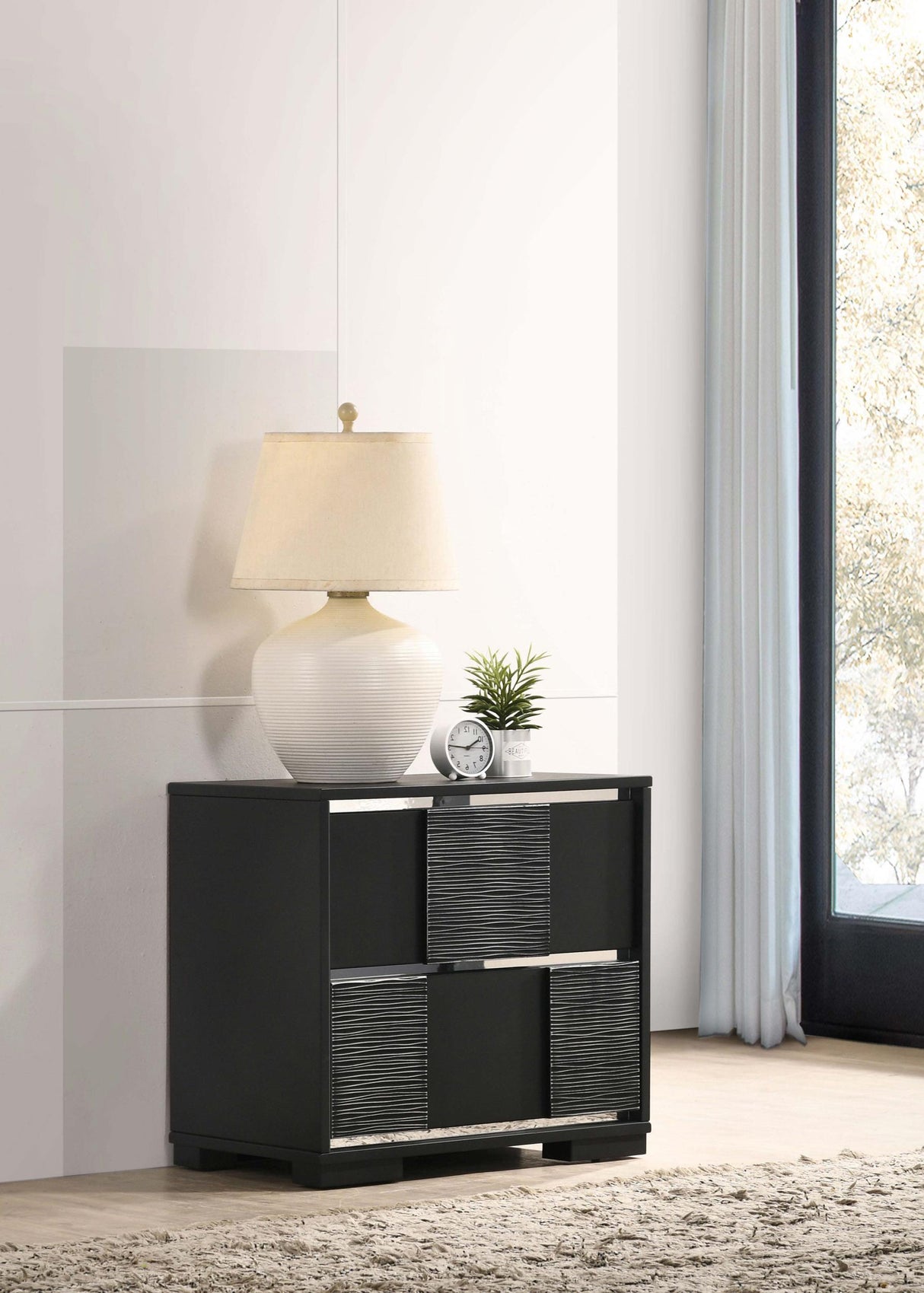 Coaster Blacktoft 2-drawer Nightstand Black