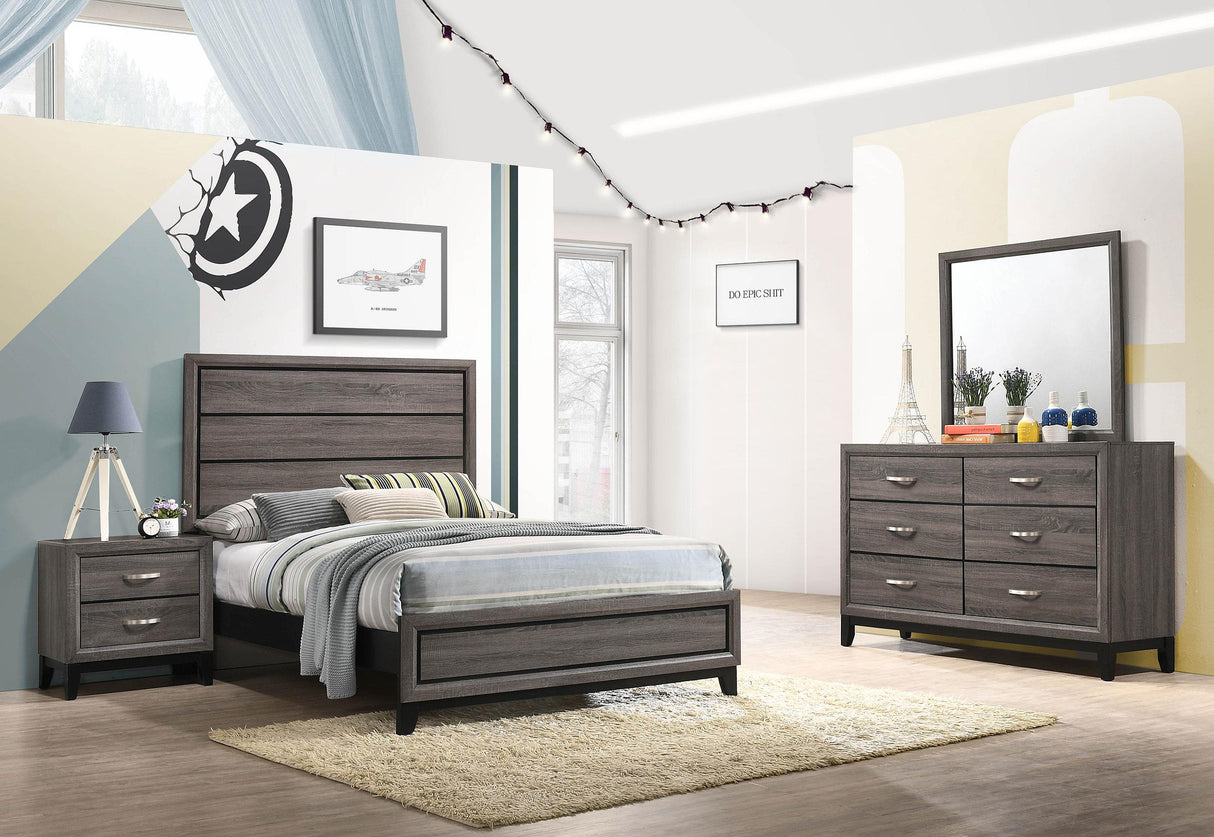 Coaster Watson 4-piece Full Bedroom Set Grey Oak