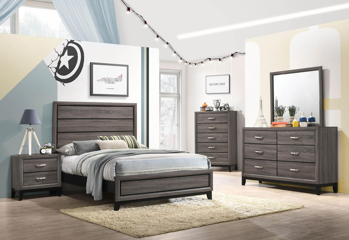Coaster Watson 5-piece Full Bedroom Set Grey Oak