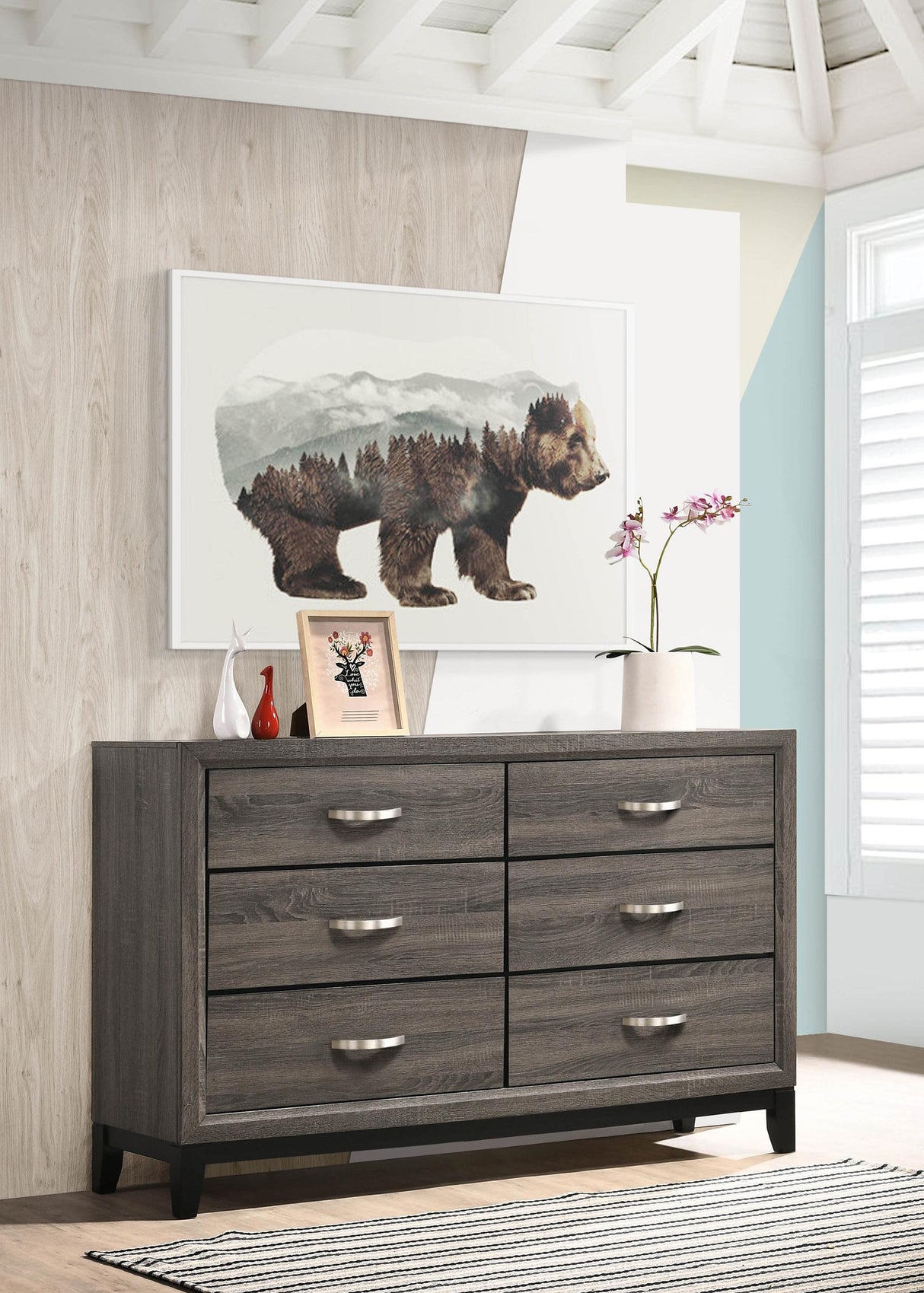 Coaster Watson 6-drawer Dresser Grey Oak