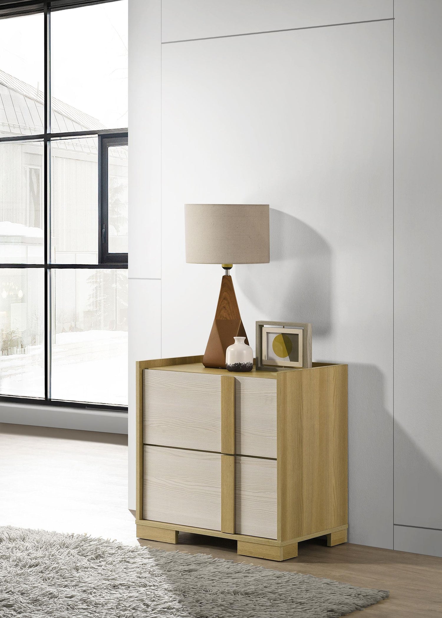 Coaster Hyland 2-drawer Nightstand Bedside Table Natural