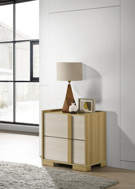 Coaster Hyland 2-drawer Nightstand Bedside Table Natural