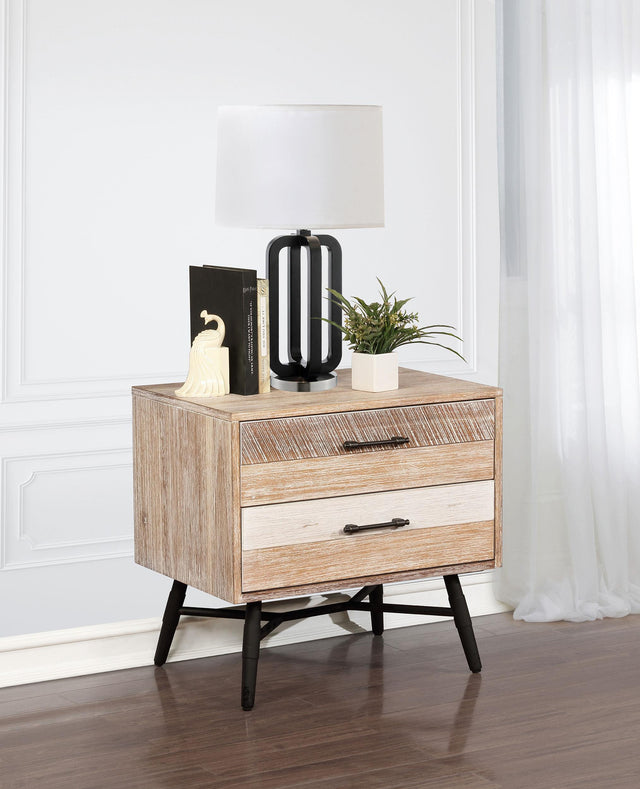 Coaster Marlow 2-drawer Nightstand Rough Sawn Multi