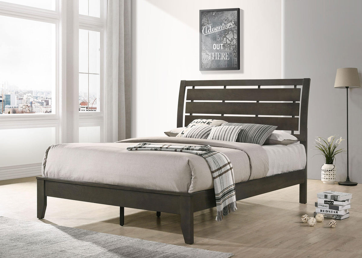 Coaster Serenity Wood Eastern King Panel Bed Mod Grey