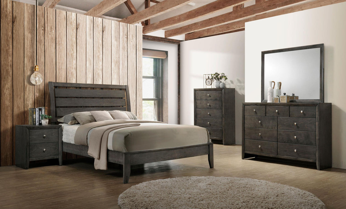 Coaster Serenity 4-piece Queen Bedroom Set Mod Grey