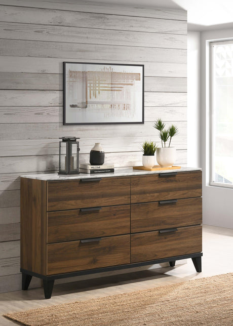 Coaster Mays 6-drawer Dresser Walnut