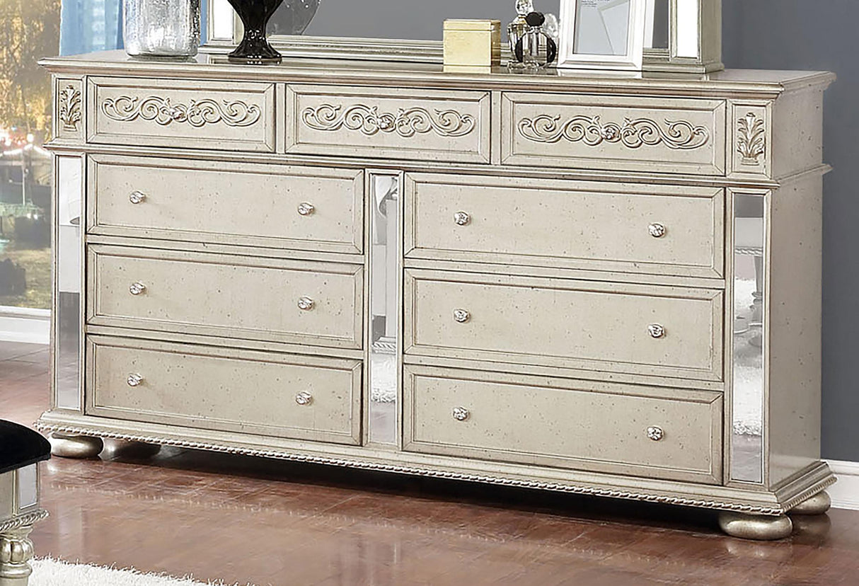 Coaster Heidi 9-drawer Dresser Metallic Platinum