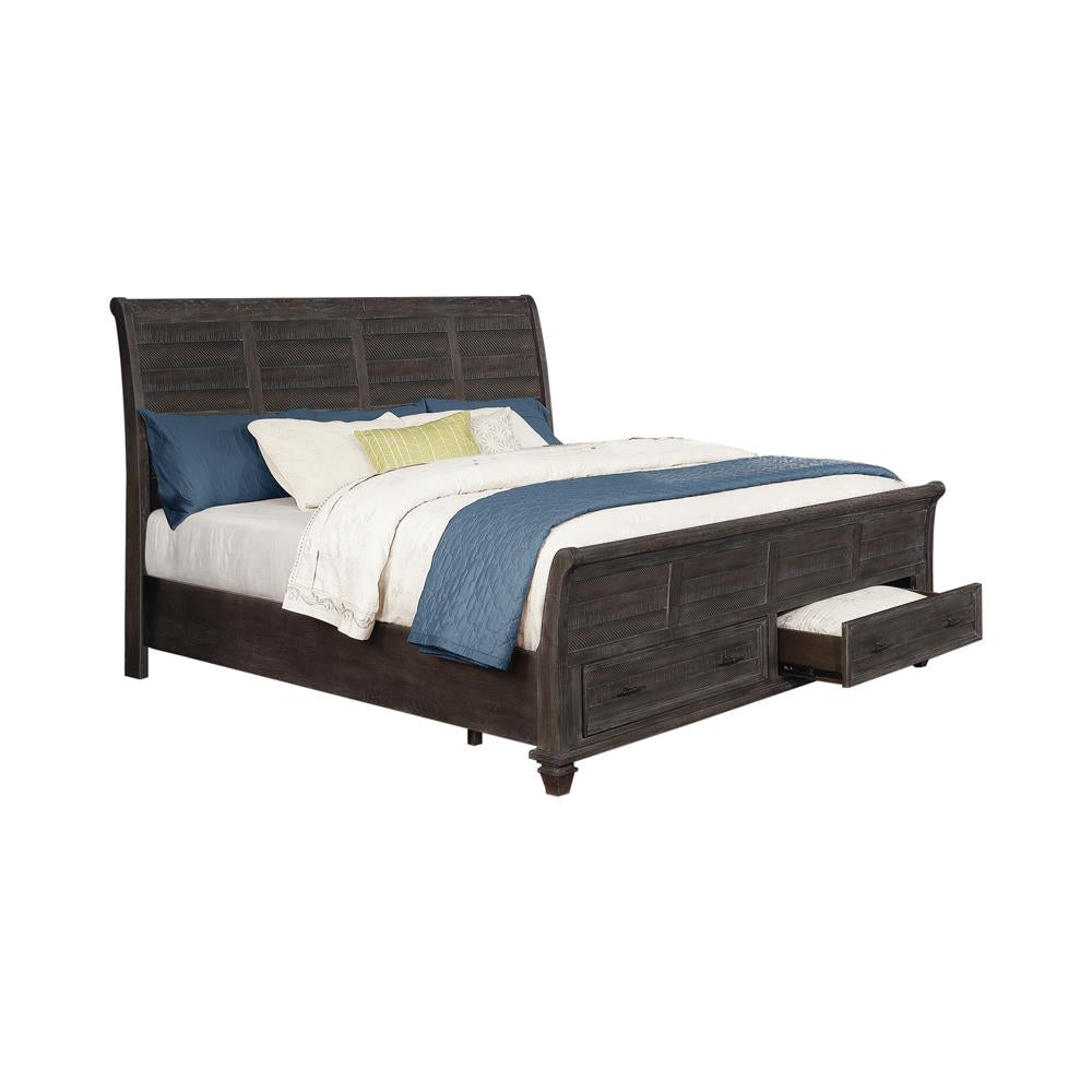 Coaster Atascadero Queen 2-drawer Storage Bed Weathered Carbon