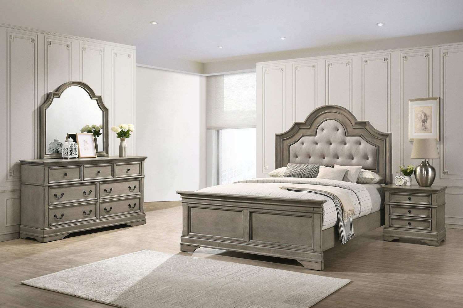 Coaster Manchester 4-piece Queen Bedroom Set Wheat Brown