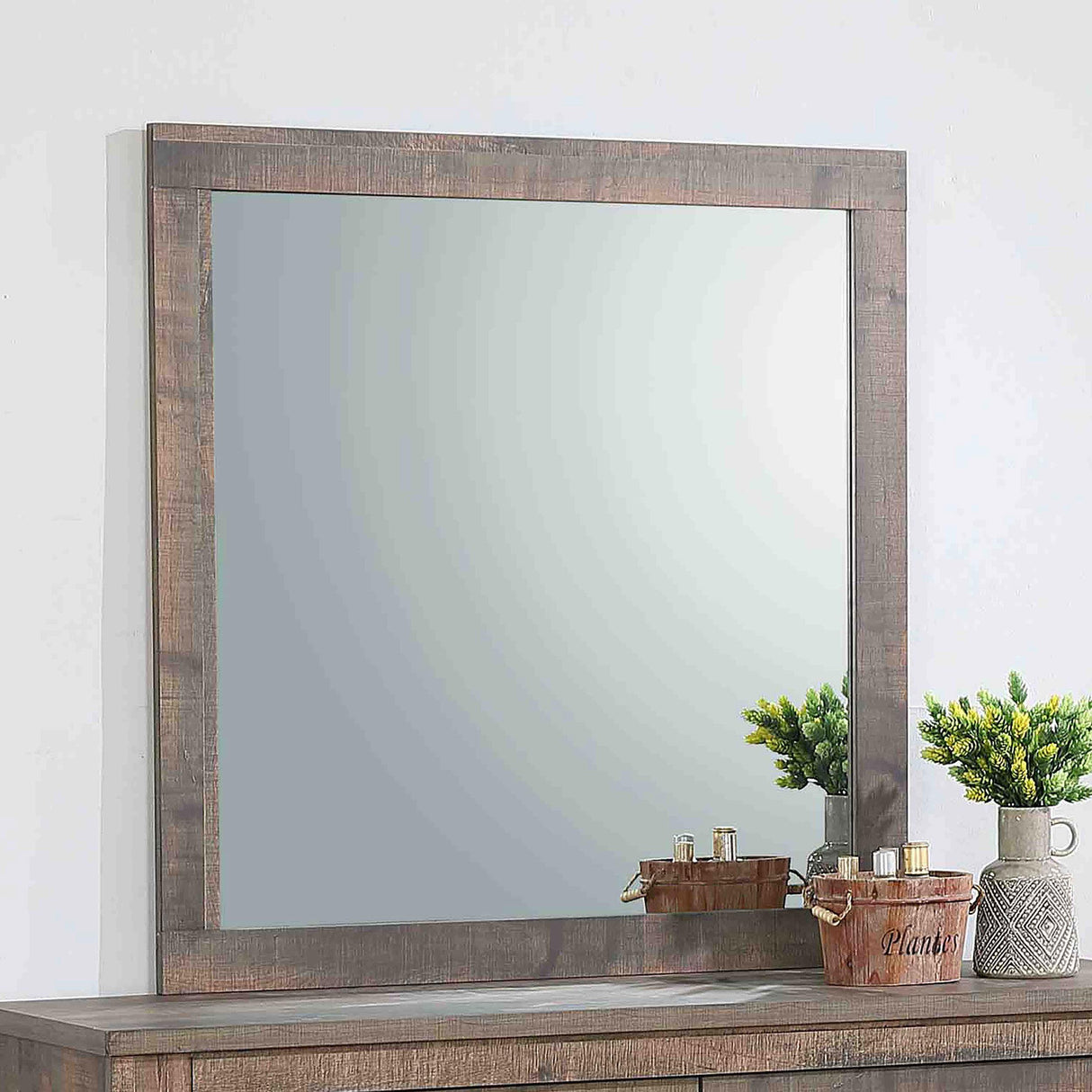 Coaster Frederick Dresser Mirror Weathered Oak