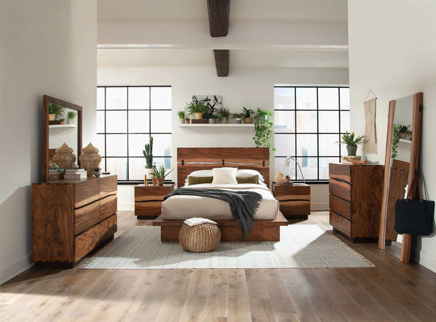 Coaster Winslow 5-piece Eastern King Bedroom Set Smokey Walnut