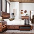 Coaster Winslow Wood Eastern King Storage Panel Bed Smokey Walnut