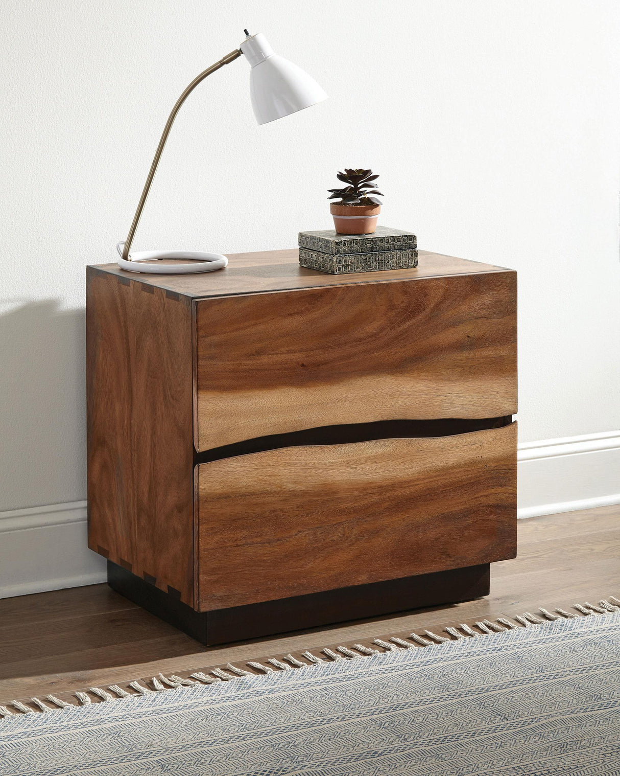 Coaster Winslow 2-drawer Nightstand Smokey Walnut