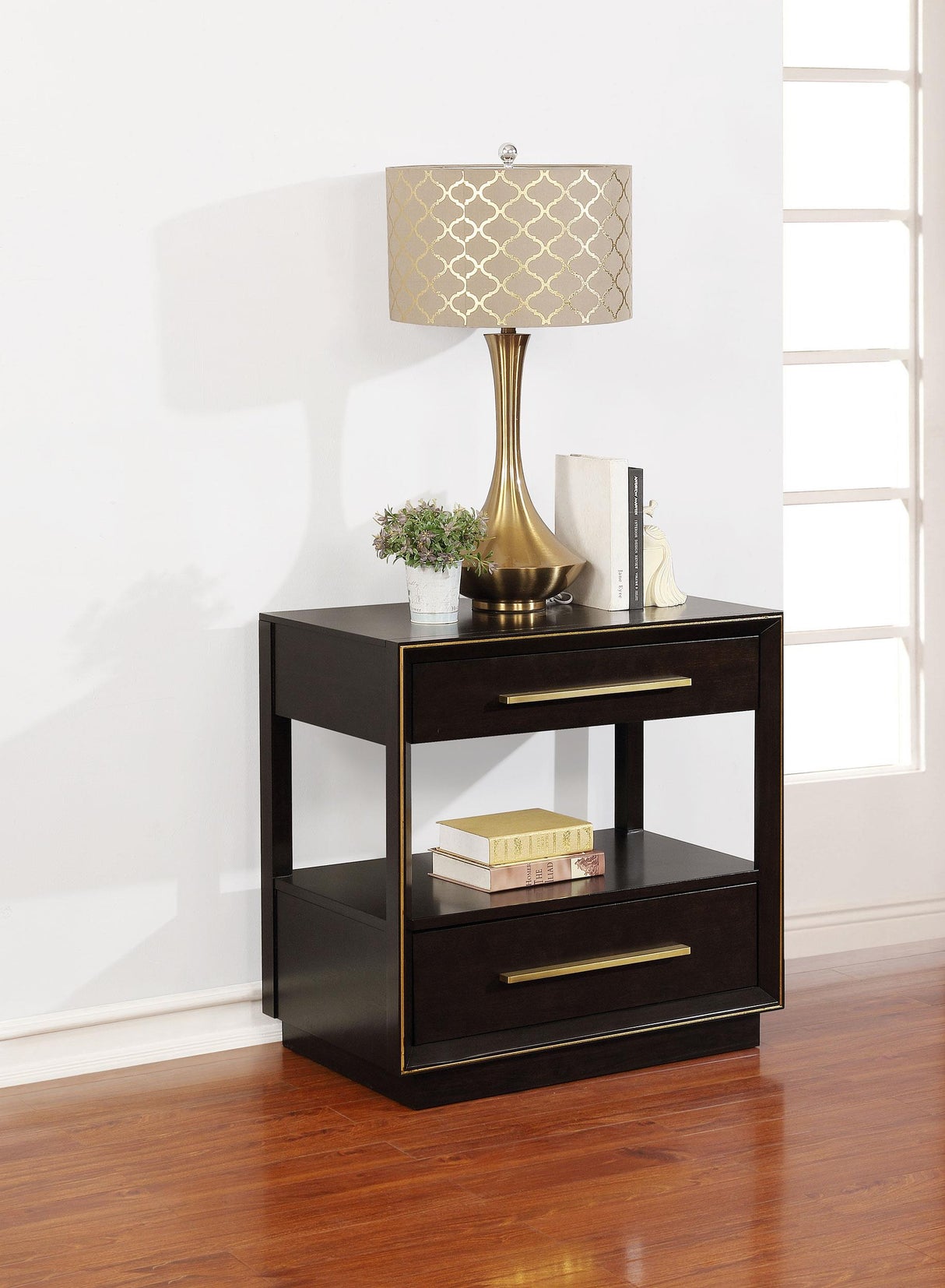 Coaster Durango 2-drawer Nightstand Smoked Peppercorn