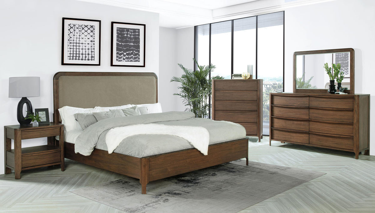 Coaster Maderia 5-piece Eastern King Bedroom Set Walnut