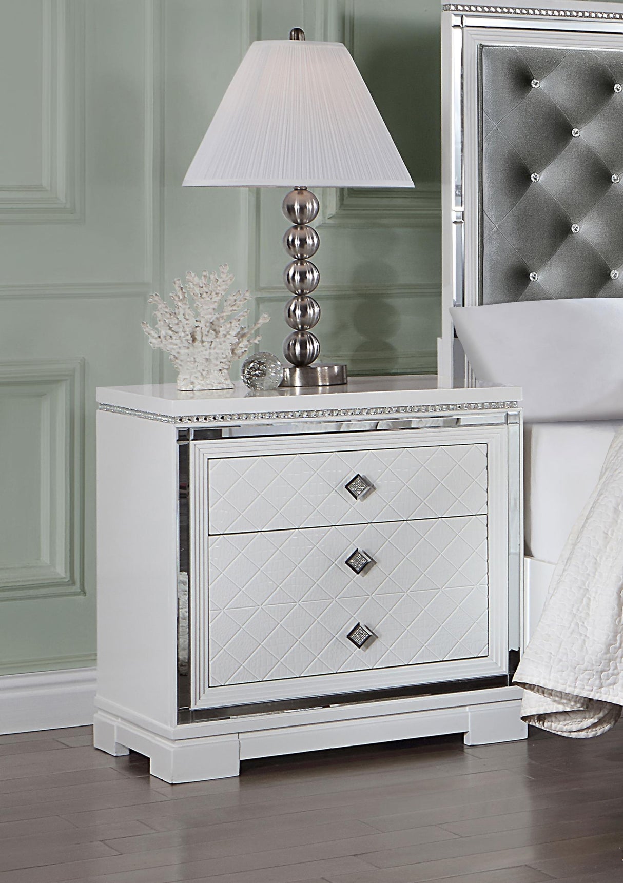 Coaster Eleanor 2-drawer Nightstand White