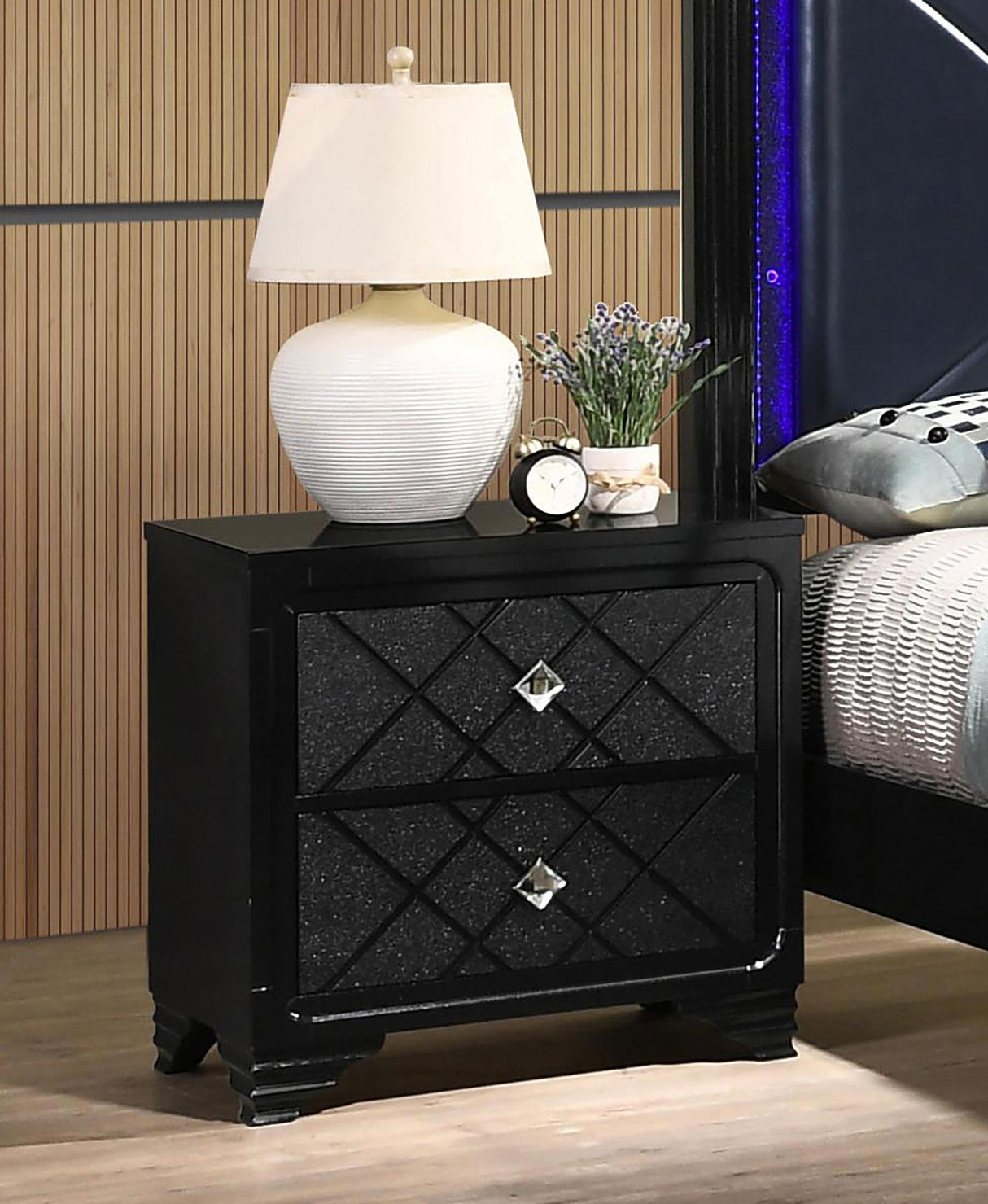 Coaster Penelope 2-drawer Nightstand Midnight Star
