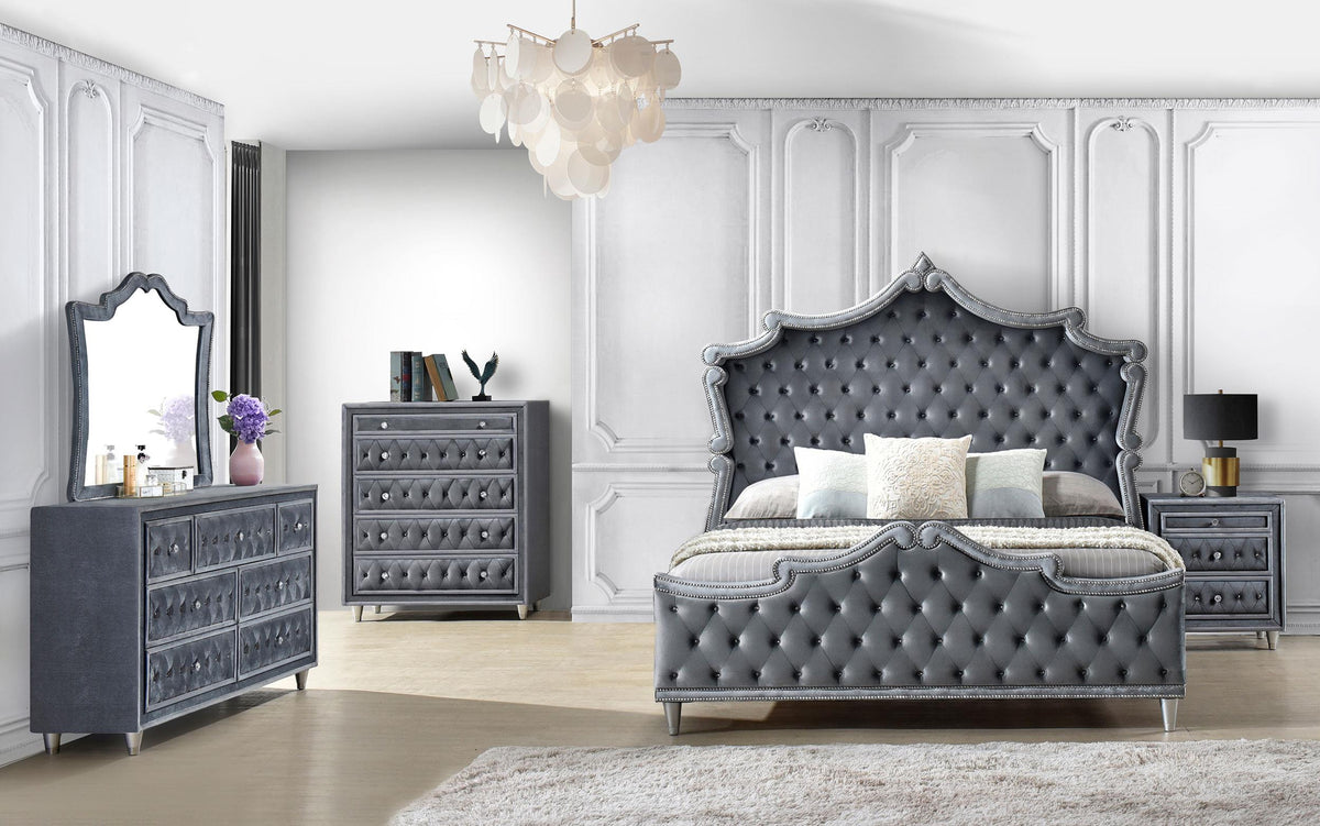 Coaster Antonella 5-piece Eastern King Bedroom Set Grey