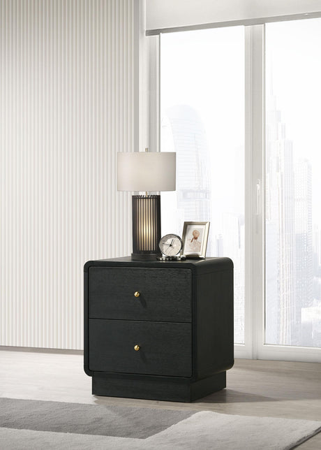 Coaster Cavelle 2-drawer Nightstand Bedside Table Black