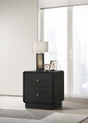 Coaster Cavelle 2-drawer Nightstand Bedside Table Black