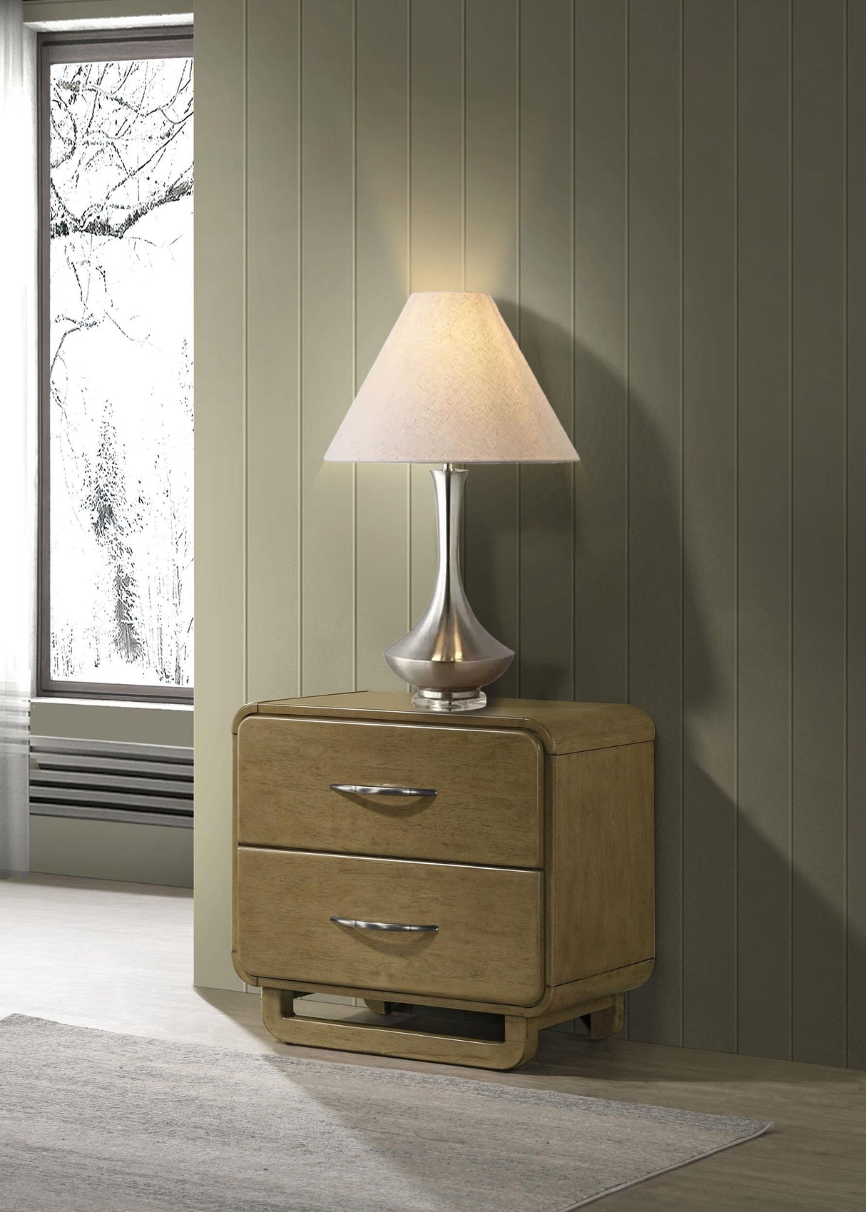 Coaster Amsbury 2-drawer Nightstand Bedside Table Nutmeg