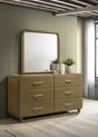 Coaster Amsbury 6-drawer Dresser and Mirror Nutmeg