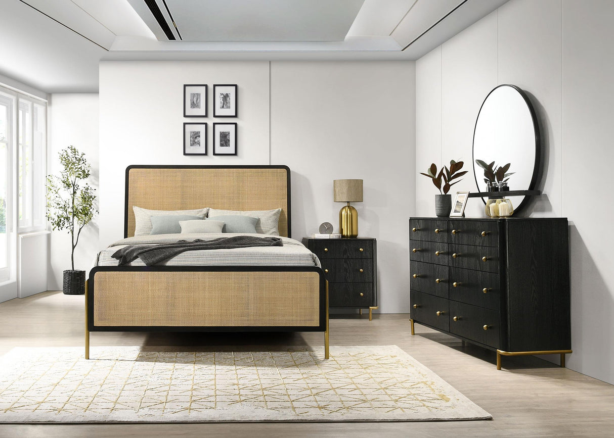 Coaster Arini 4-piece Queen Bedroom Set Black and Natural
