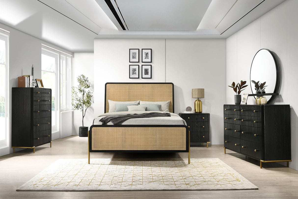 Coaster Arini 5-piece Queen Bedroom Set Black and Natural