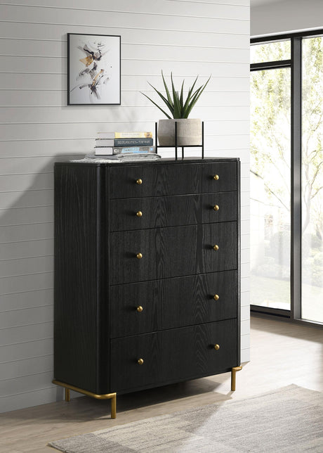 Coaster Arini 5-drawer Bedroom Chest Black
