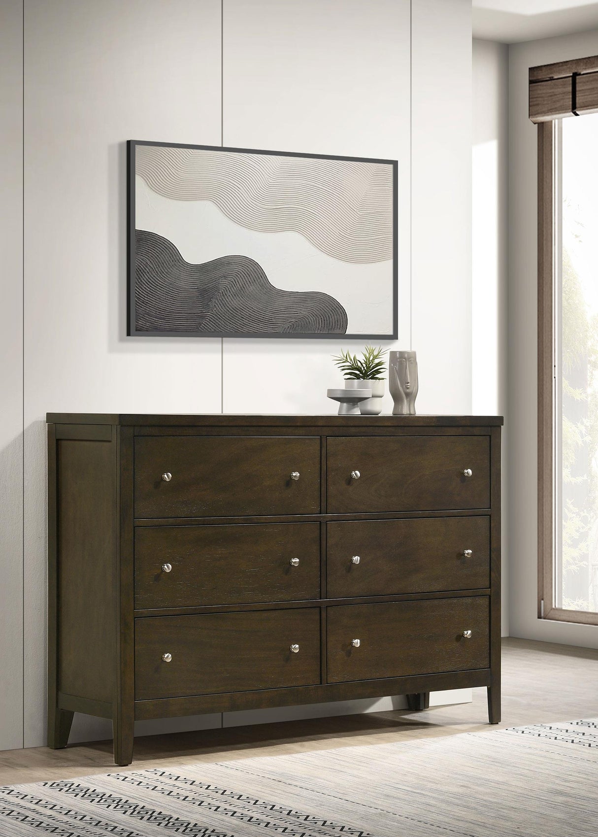 Coaster Wilkes 6-drawer Dresser Cabinet Dark Cocoa