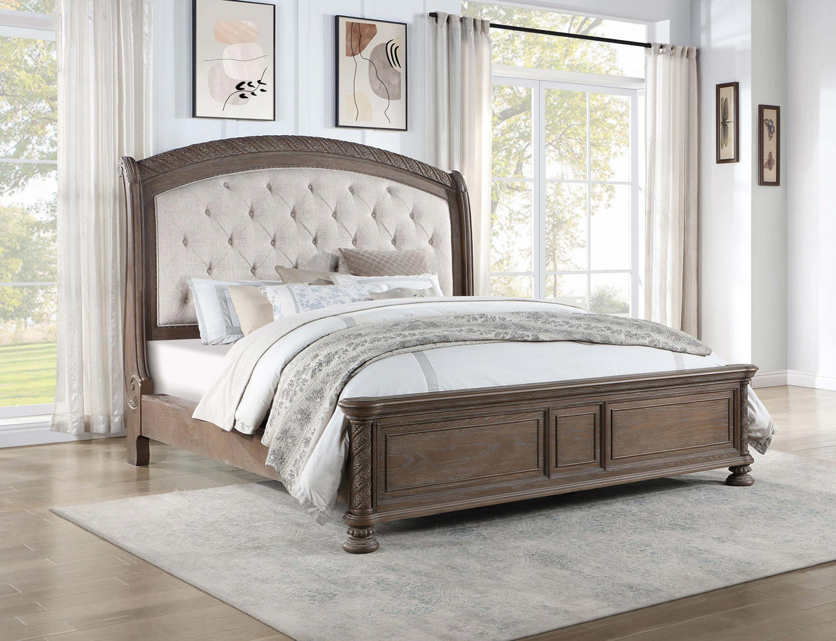 Coaster Emmett Wood Queen Sleigh Bed Walnut