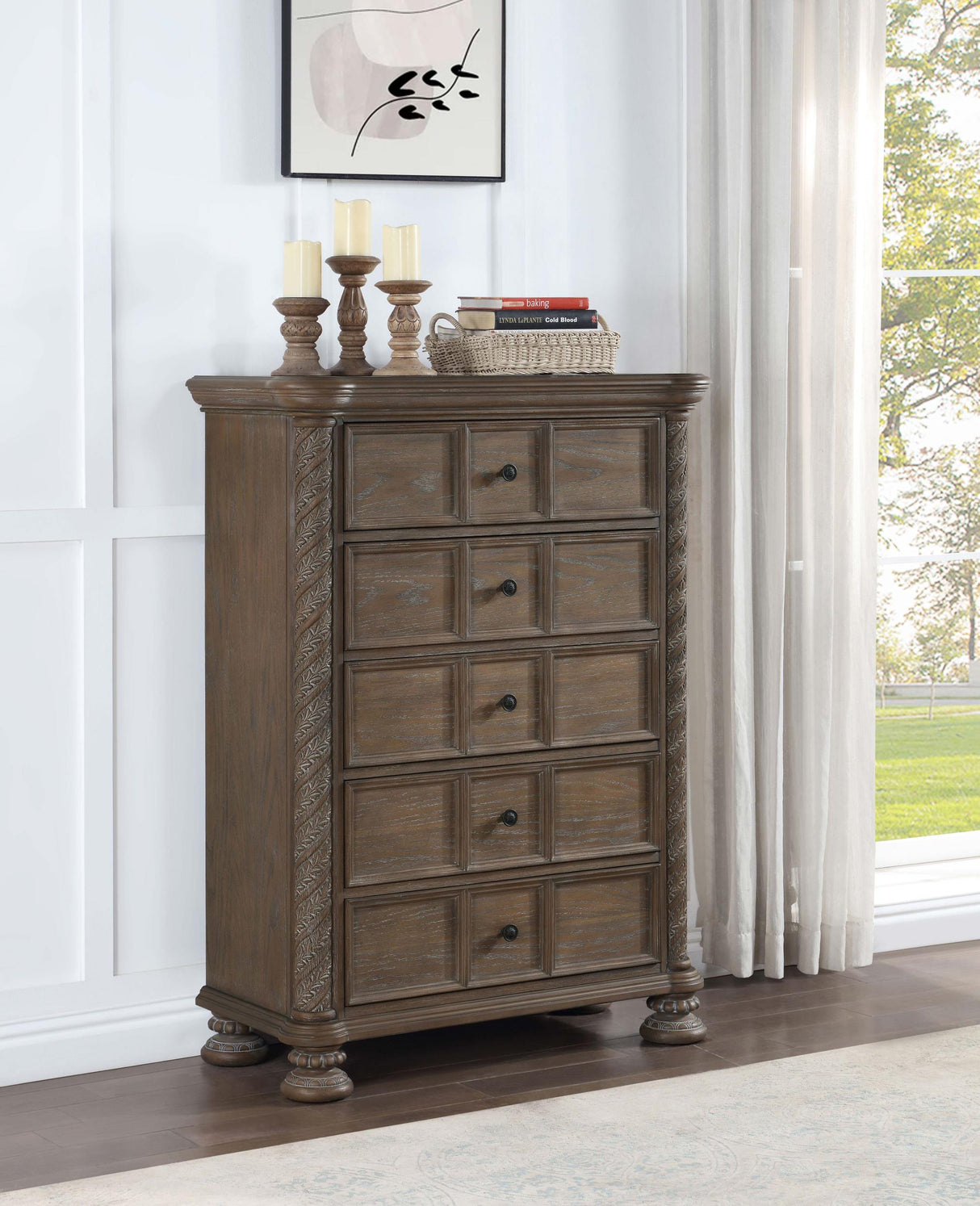 Coaster Emmett 5-drawer Bedroom Chest Walnut