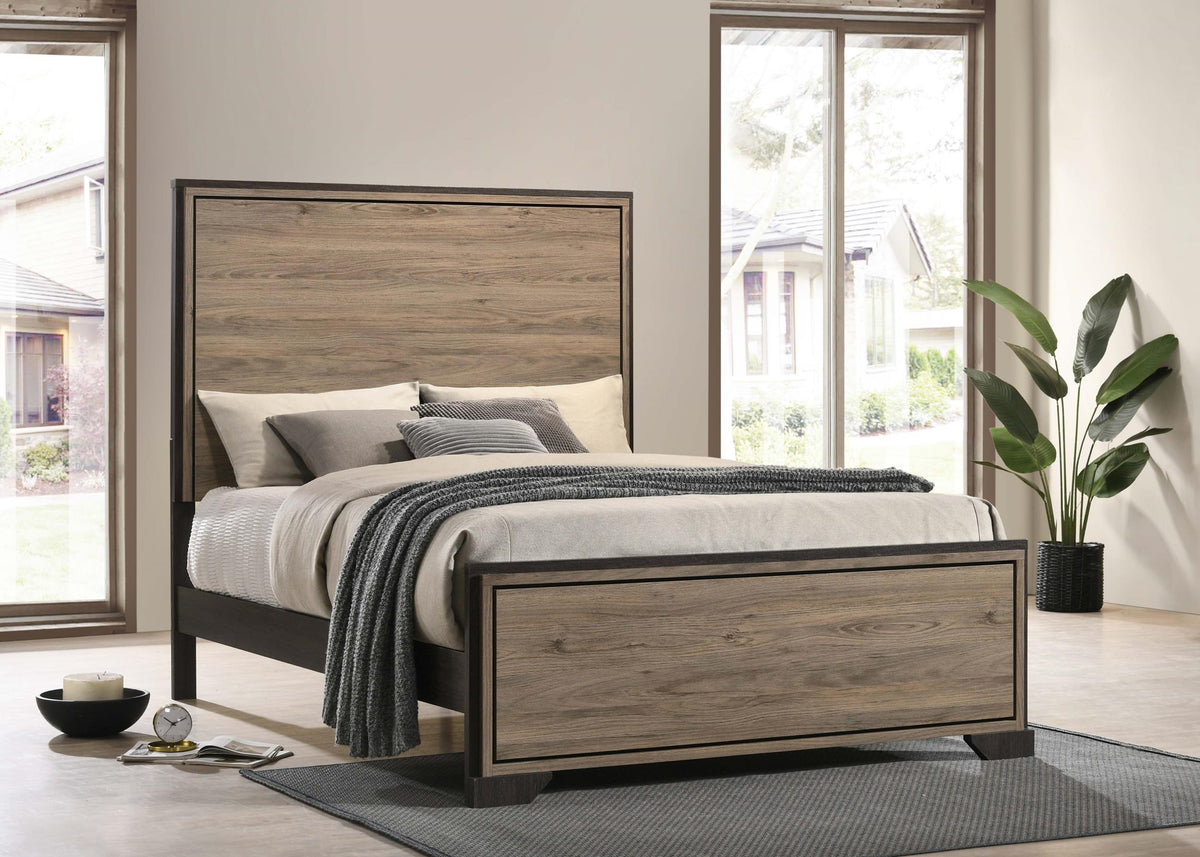 Coaster Baker Wood California King Panel Bed Light Taupe