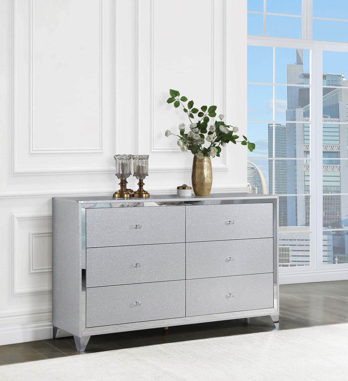 Coaster Larue 6-drawer Dresser Silver