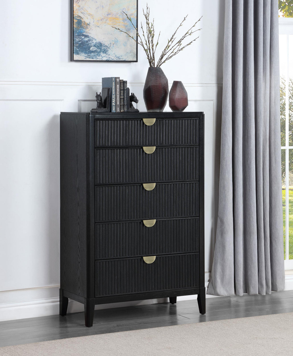 Coaster Brookmead 5-drawer Bedroom Chest Black
