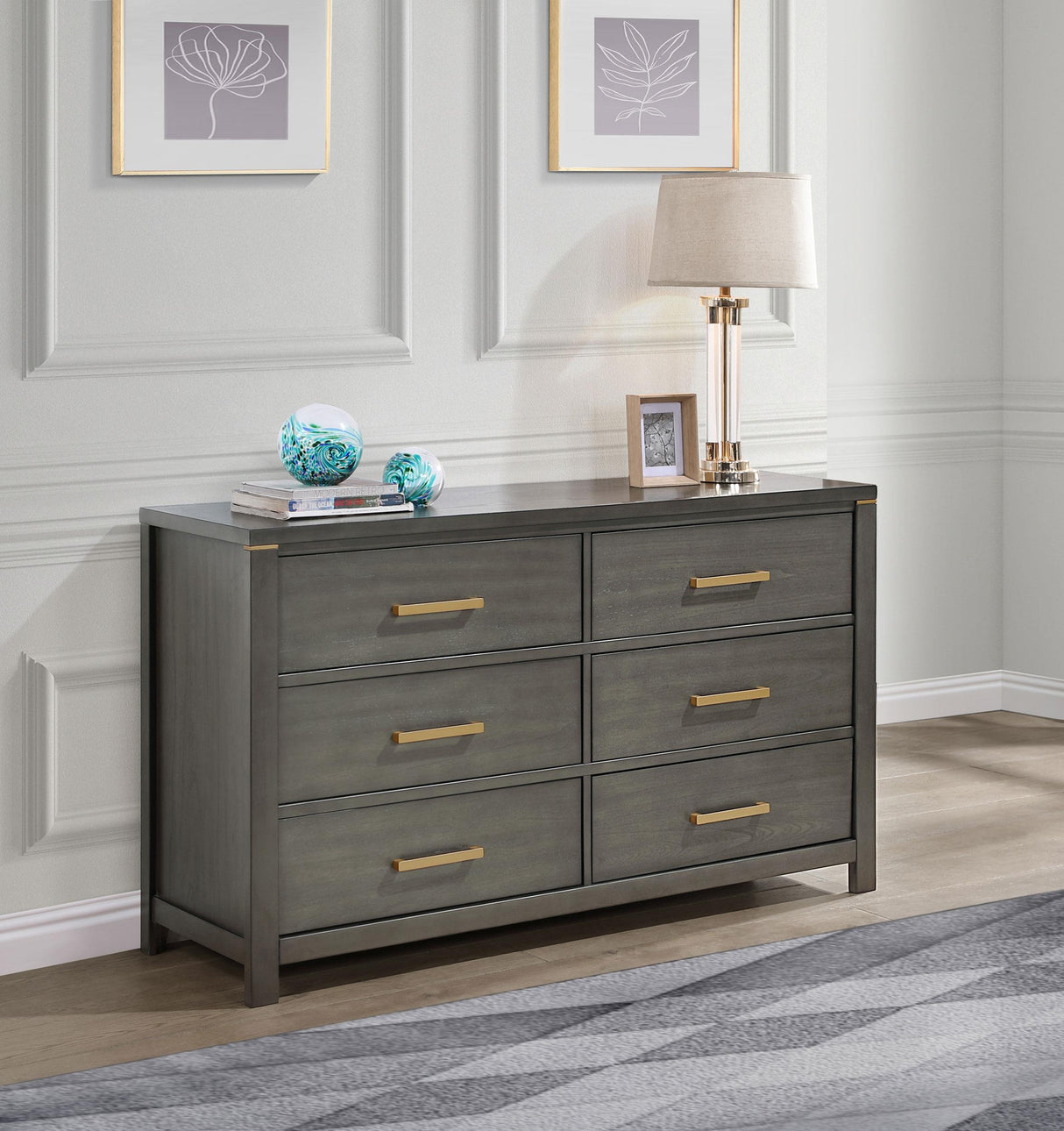 Coaster Kieran 6-drawer Dresser Grey