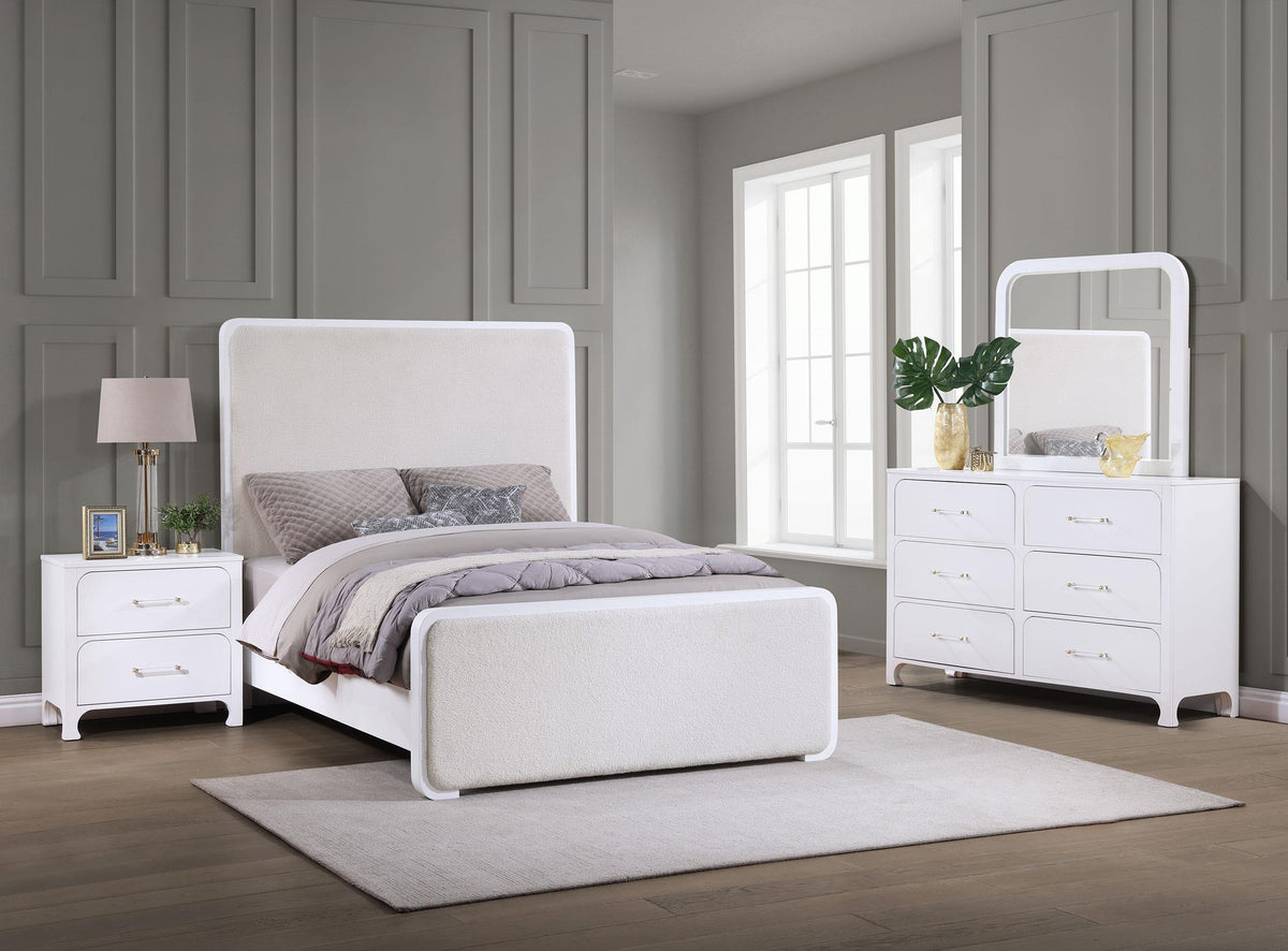 Coaster Anastasia 4-piece California King Bedroom Set Pearl White