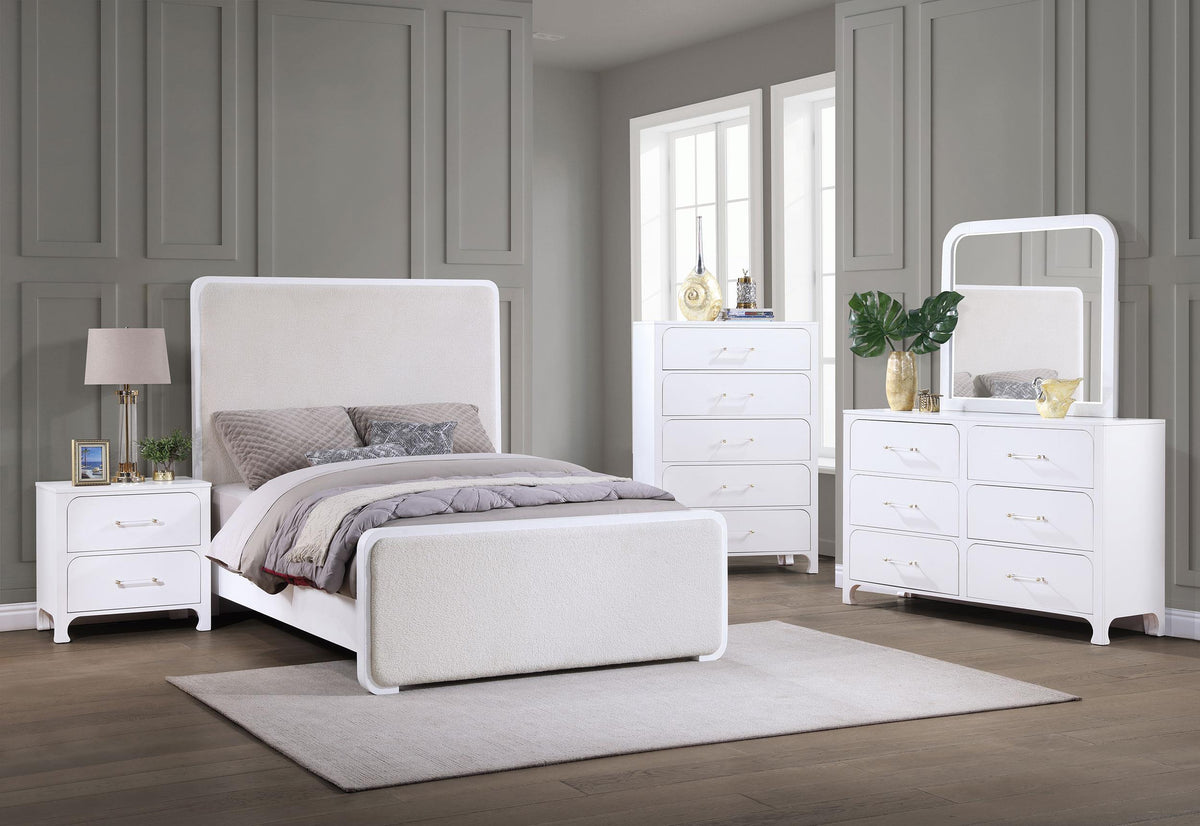 Coaster Anastasia 5-piece California King Bedroom Set Pearl White