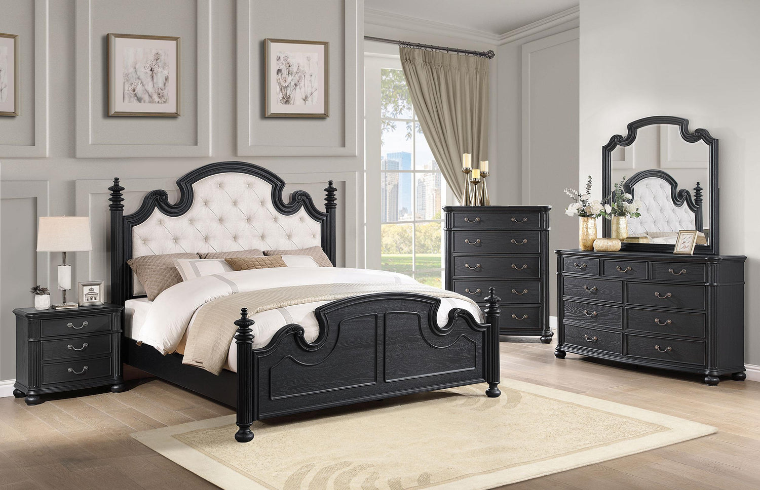 Coaster Celina 5-piece Eastern King Bedroom Set Black