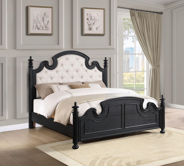 Coaster Celina Wood Eastern King Poster Bed Black