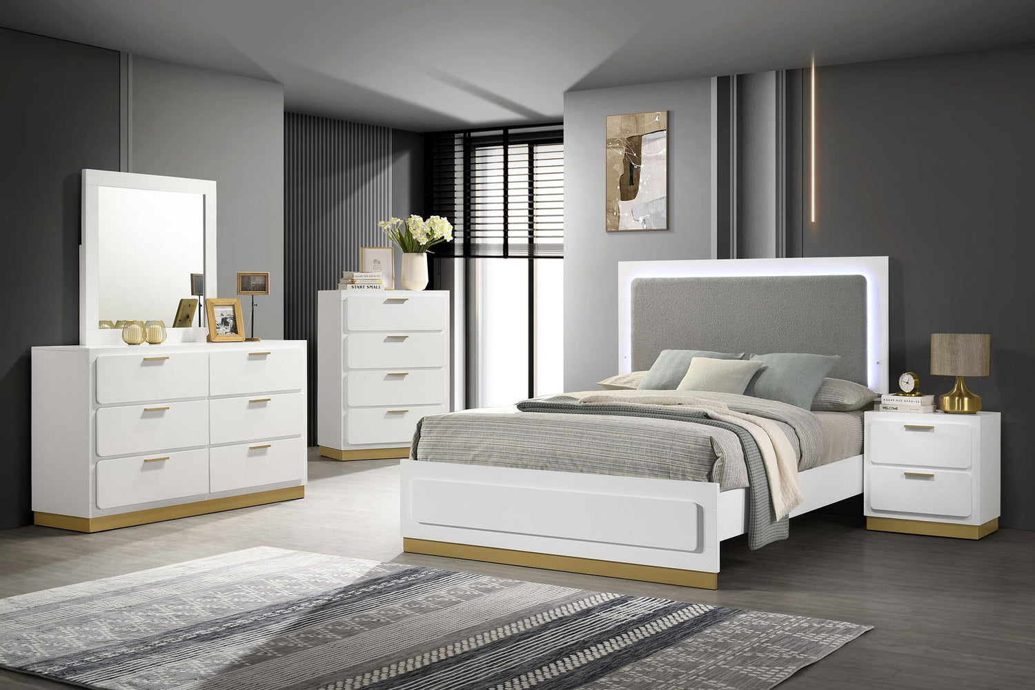 Coaster Caraway 5-piece California King Bedroom Set White