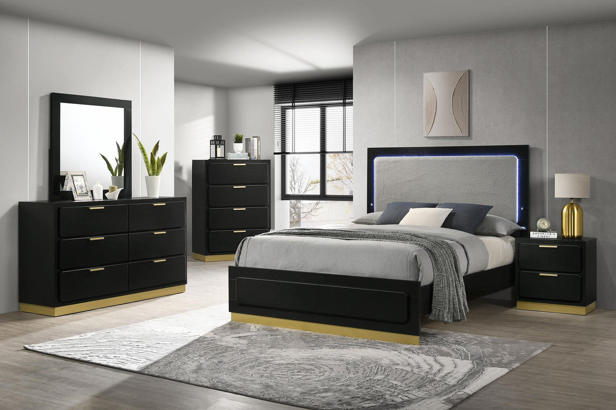 Coaster Caraway 5-piece Eastern King Bedroom Set Black