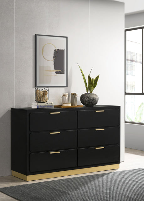 Coaster Caraway 6-drawer Dresser Black